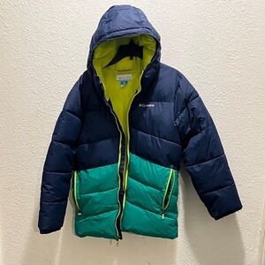 Columbia Kids Puffer Jacket - Navy and Green